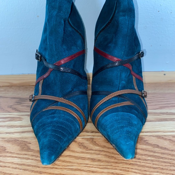 Blue Pointed Toe Charles David Boots - Picture 5 of 12